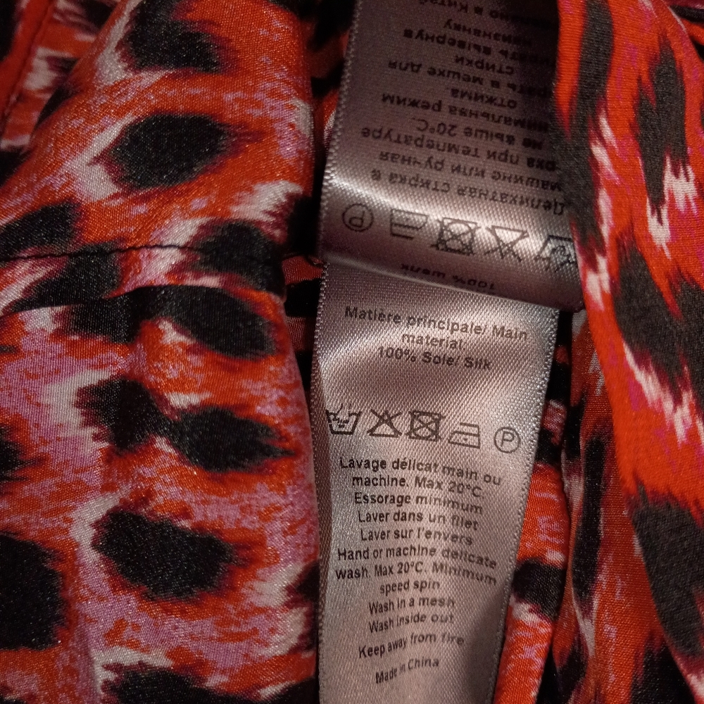 Zadig & Voltaire Jamelia Leopard Pink Women's Silk Skirt Size XL New - Picture 8 of 8